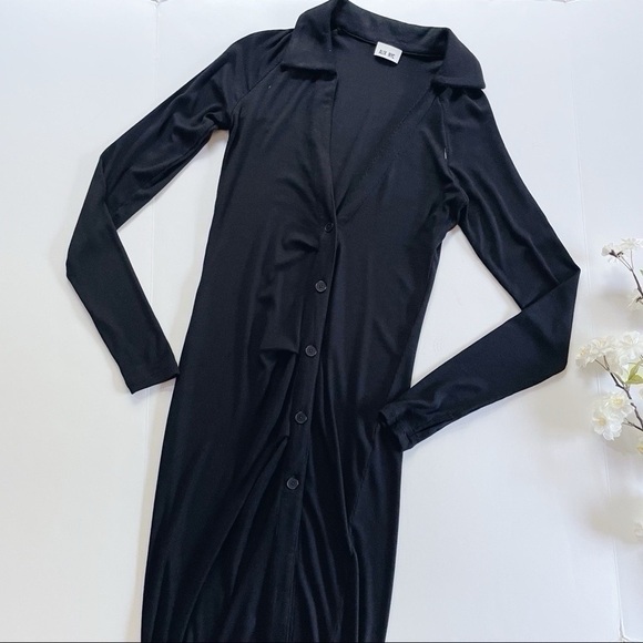 Alix Nyc Lanett Button-Up Asymmetric Dress Black - Picture 7 of 11
